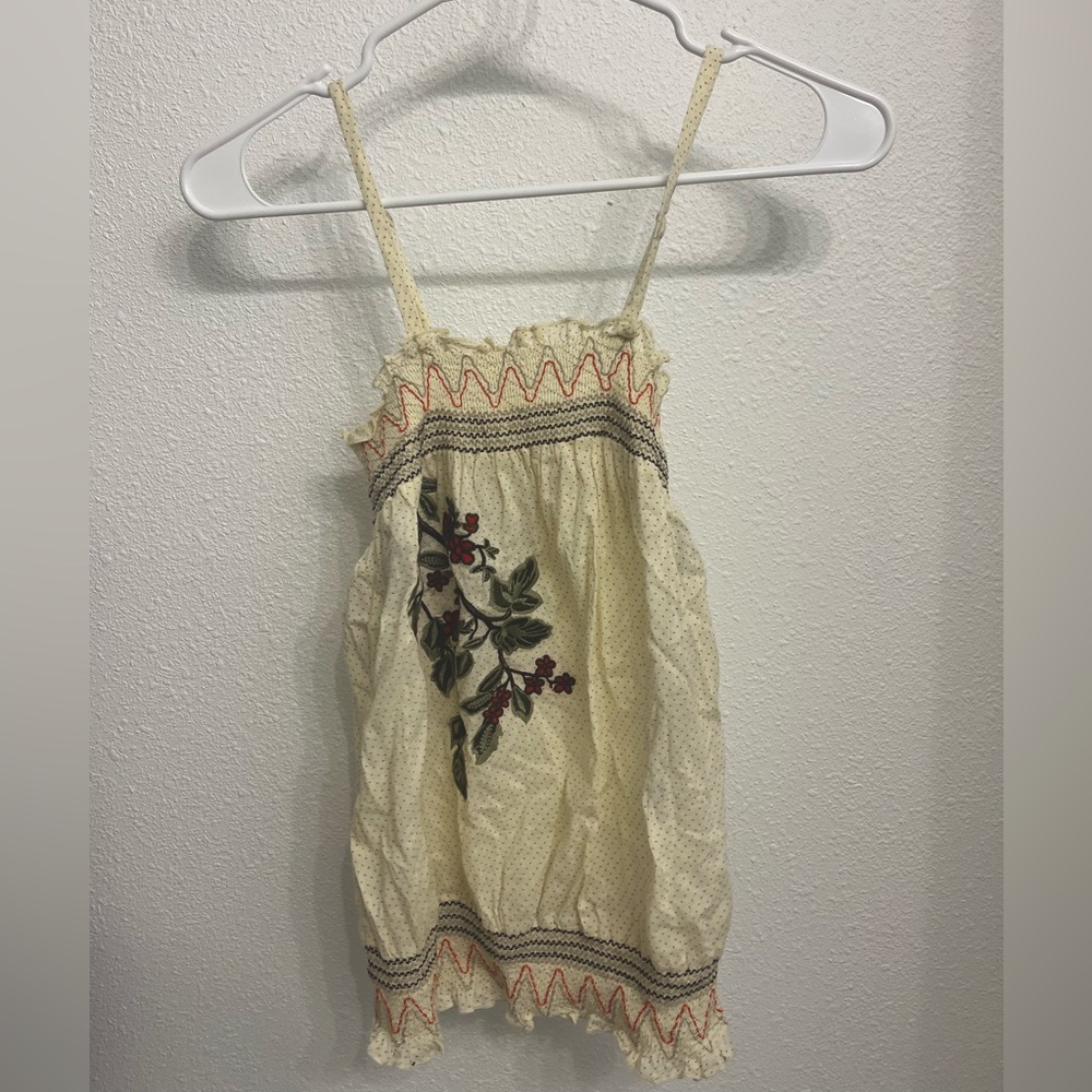 Yellow floral tank top